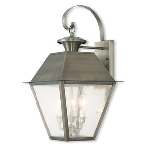 Mansfield 2 Light 17 inch Vintage Pewter Outdoor Wall Lantern