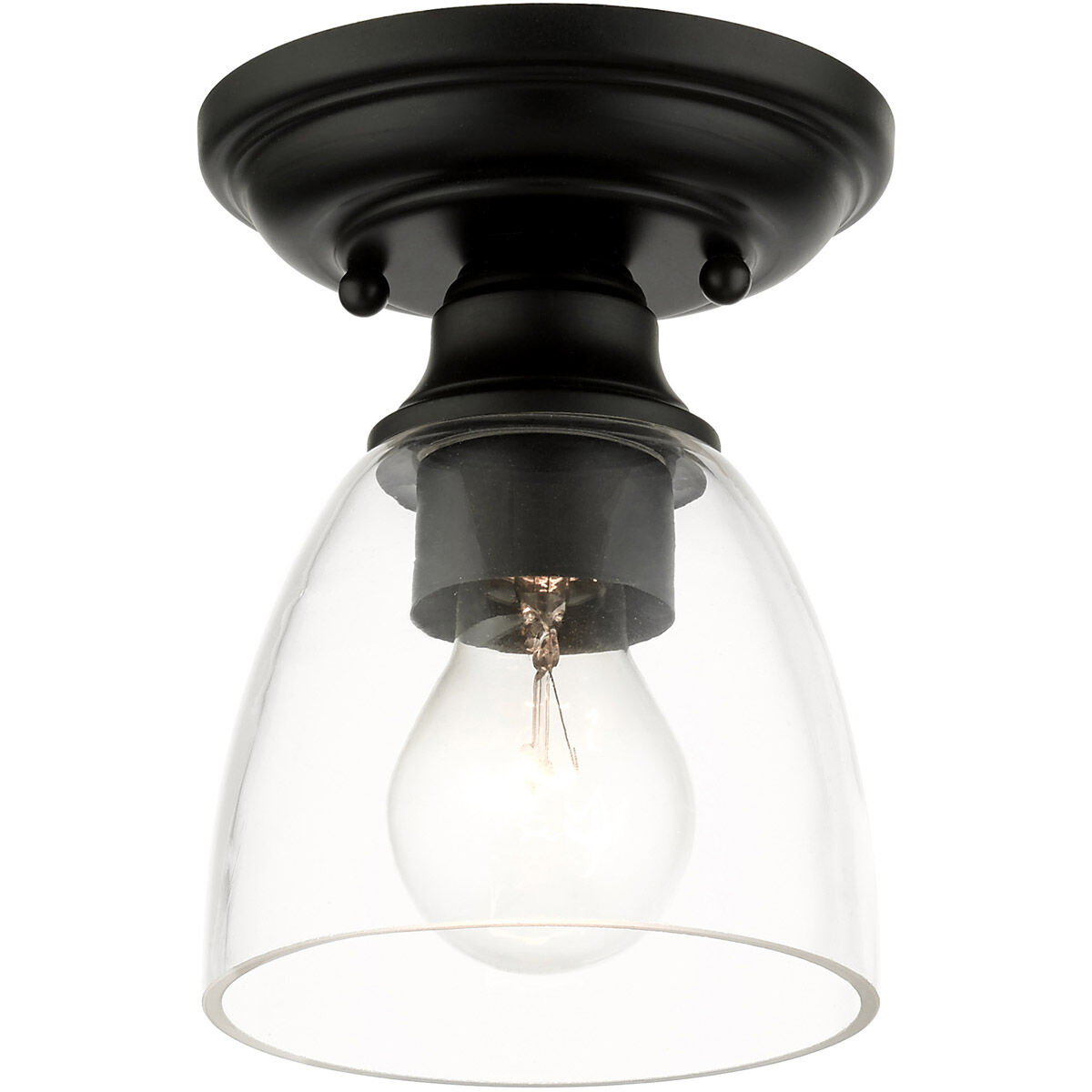 Montgomery 1 Light 5 inch Black Flush Mount Ceiling Light