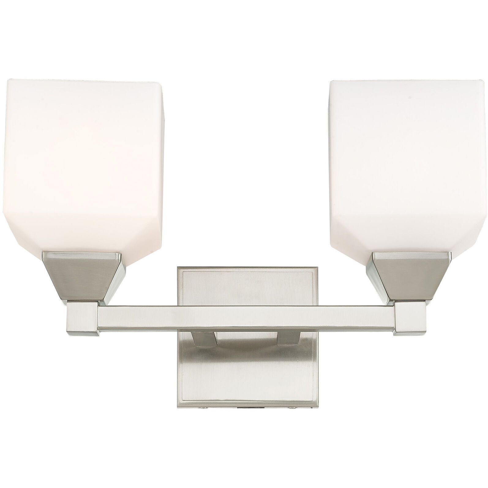 Aragon 2 Light 15 inch Brushed Nickel Bath Vanity Wall Light