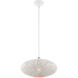 Charlton 1 Light 16 inch White with Brushed Nickel Accents Pendant Ceiling Light
