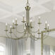 Estate 12 Light 36 inch Antique Brass 2-Tier Chandelier Ceiling Light