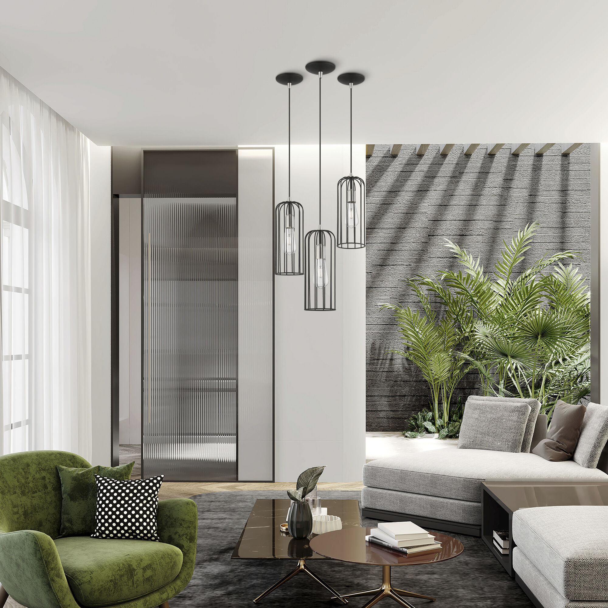 Glenbrook 1 Light 5 inch Black with Brushed Nickel Accents Pendant Ceiling Light