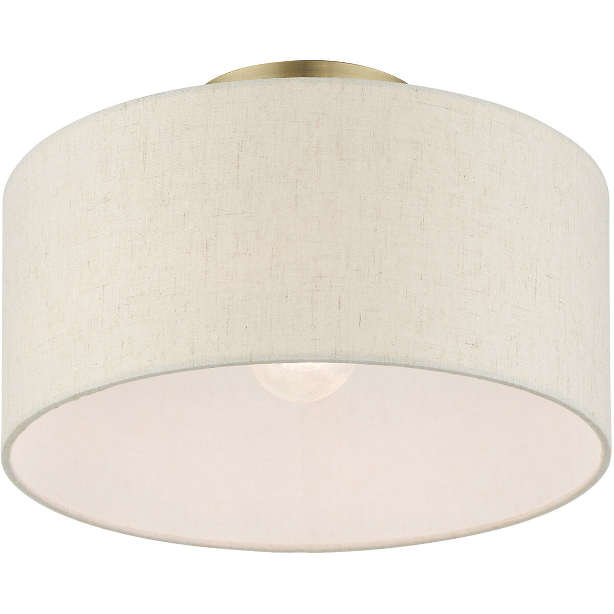 Blossom 1 Light 13 inch Antique Brass Semi Flush Ceiling Light