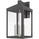 Nyack 3 Light 22 inch Scandinavian Gray Outdoor Wall Lantern