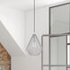 Linz 1 Light 12 inch Nordic Gray with Polished Chrome Accents Pendant Ceiling Light