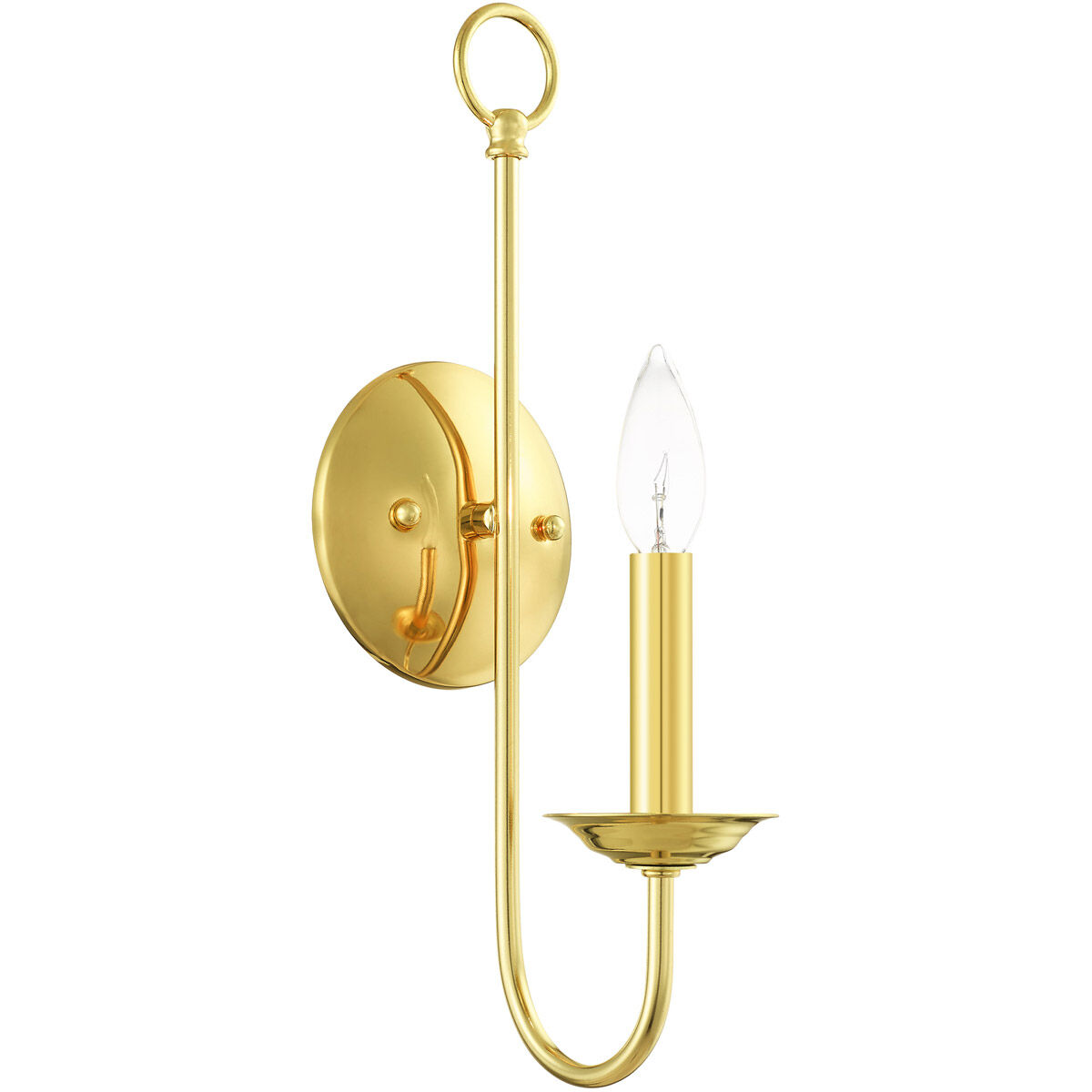 Estate 1 Light 5 inch Polished Brass Sconce Wall Light