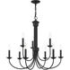 Estate 9 Light 30 inch Black Chandelier Ceiling Light