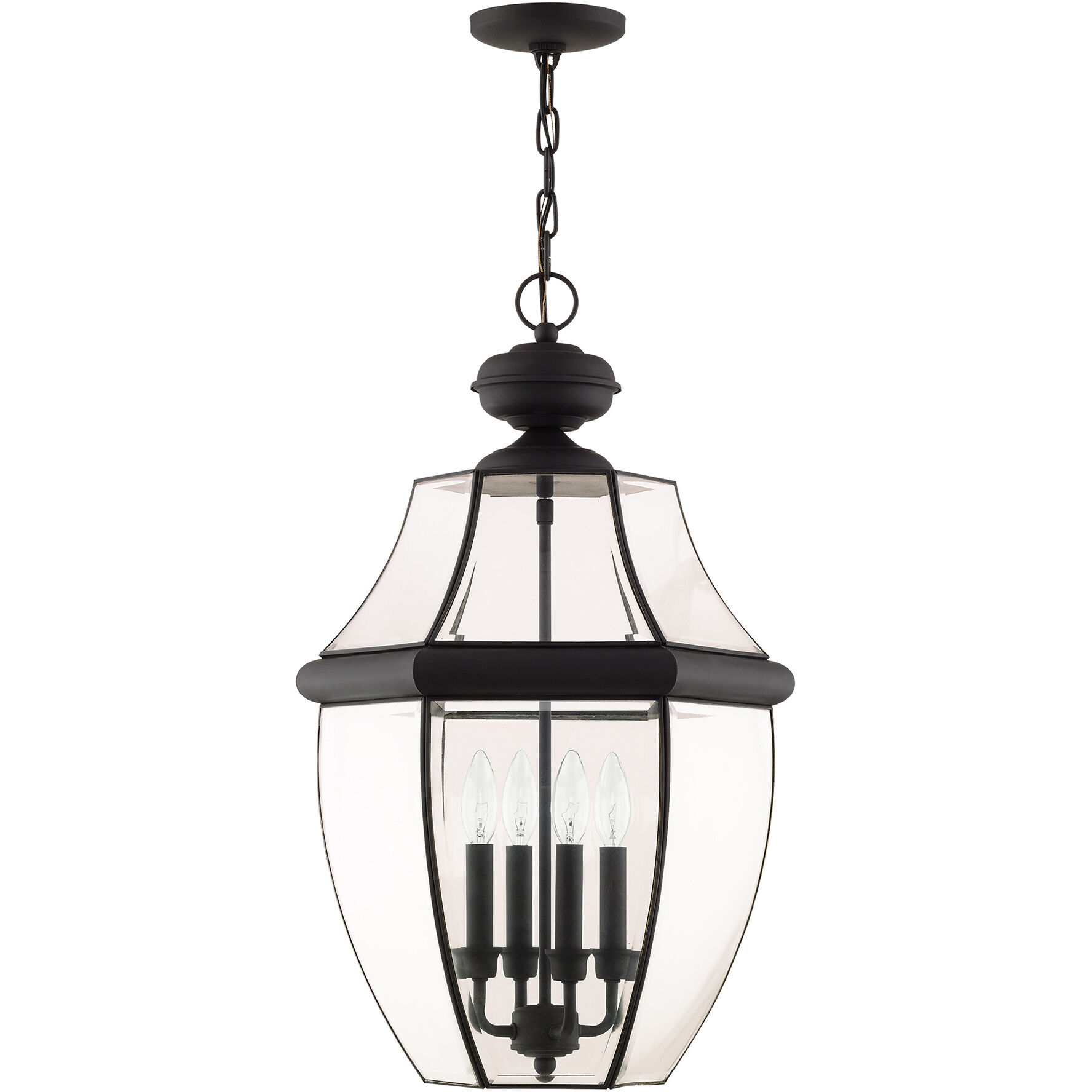 Monterey 4 Light 16 inch Black Outdoor Pendant Lantern
