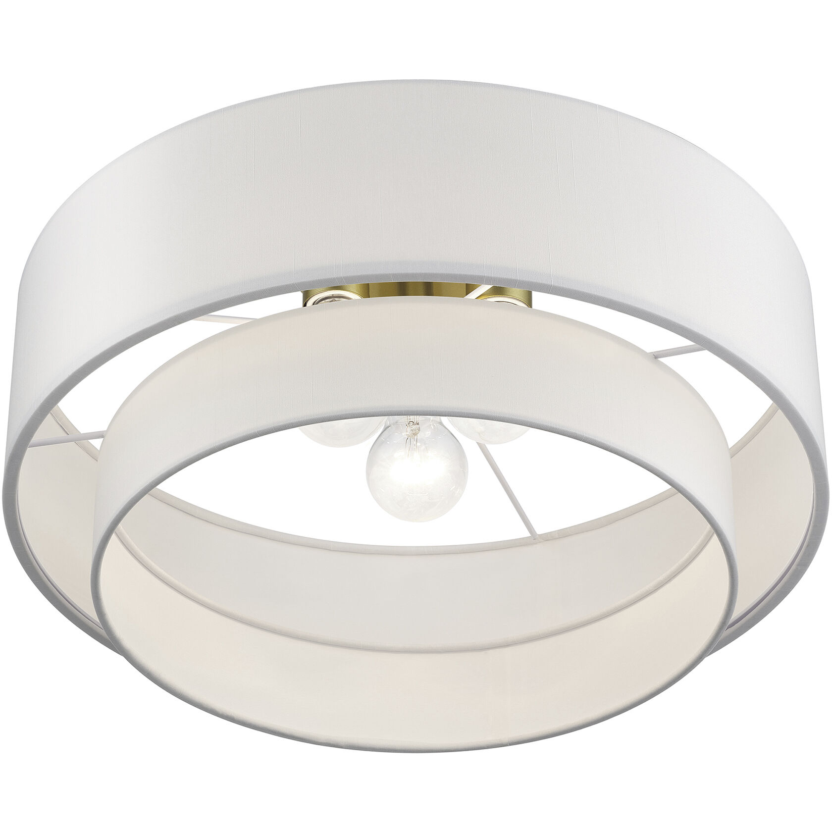 Manorwood 3 Light 18 inch Soft Gold Semi-Flush Ceiling Light