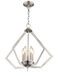 Prism 5 Light 20 inch Brushed Nickel Chandelier Ceiling Light