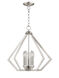 Prism 5 Light 20 inch Brushed Nickel Chandelier Ceiling Light