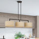 Bellingham 3 Light 51 inch Bronze Linear Chandelier Ceiling Light, Extra Large