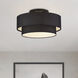 Bainbridge 3 Light 18 inch Black Semi Flush Mount Ceiling Light, Large