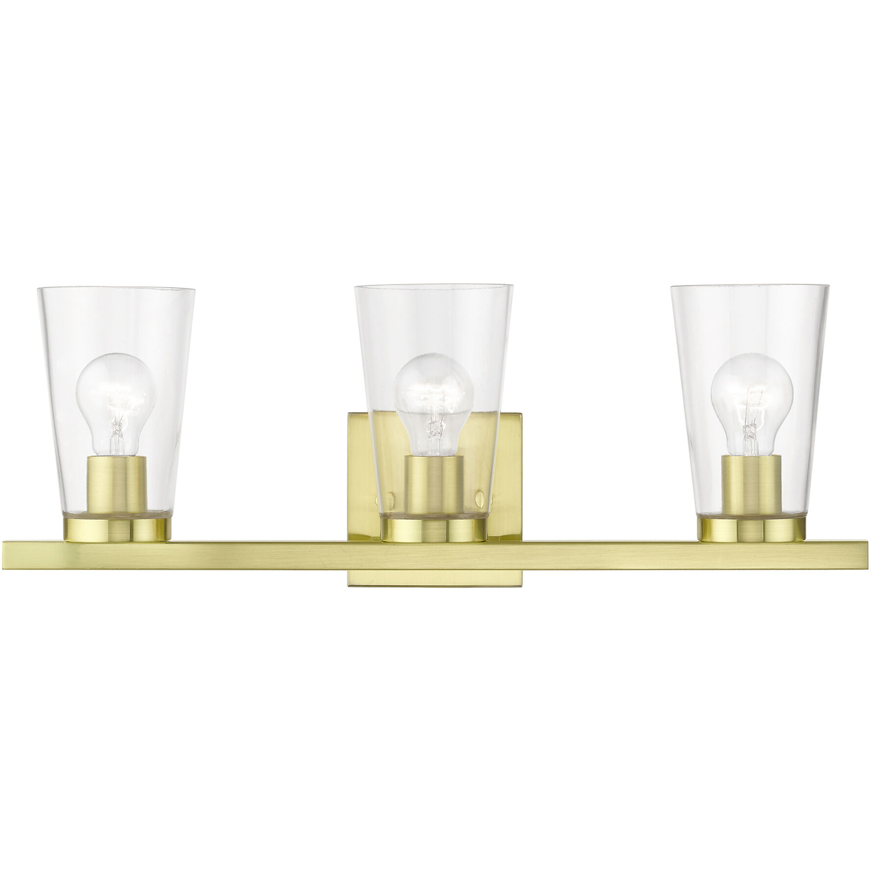 Cityview 3 Light 23 inch Satin Brass Vanity Sconce Wall Light