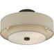Bellingham 3 Light 15 inch Bronze Semi Flush Mount Ceiling Light, Large