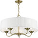 Edinburgh 5 Light 23 inch Antique Brass Pendant Chandelier Ceiling Light