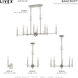 Bennington 8 Light 40 inch Brushed Nickel Linear Chandelier Ceiling Light