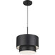 Zolana 1 Light 12 inch Black Pendant Ceiling Light