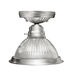 Home Basics 1 Light 8 inch Brushed Nickel Semi-Flush Mount Ceiling Light