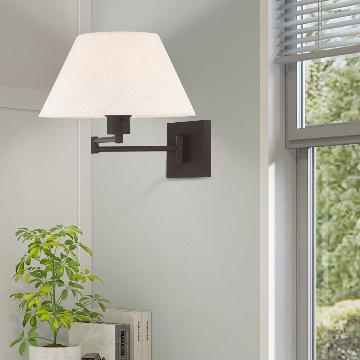 Allison 25 inch 100.00 watt Bronze Swing Arm Wall Lamp Wall Light