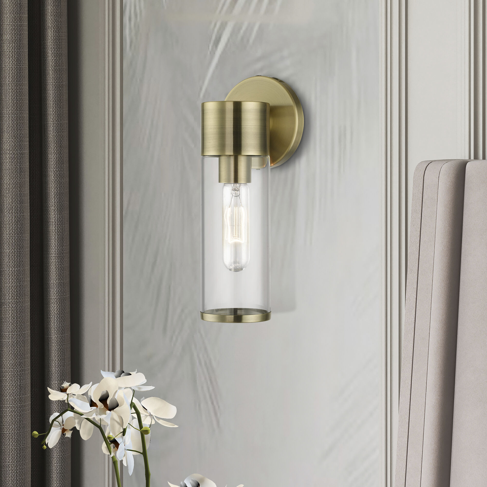 Banca 1 Light 4 inch Antique Brass ADA Single Sconce Wall Light, Single