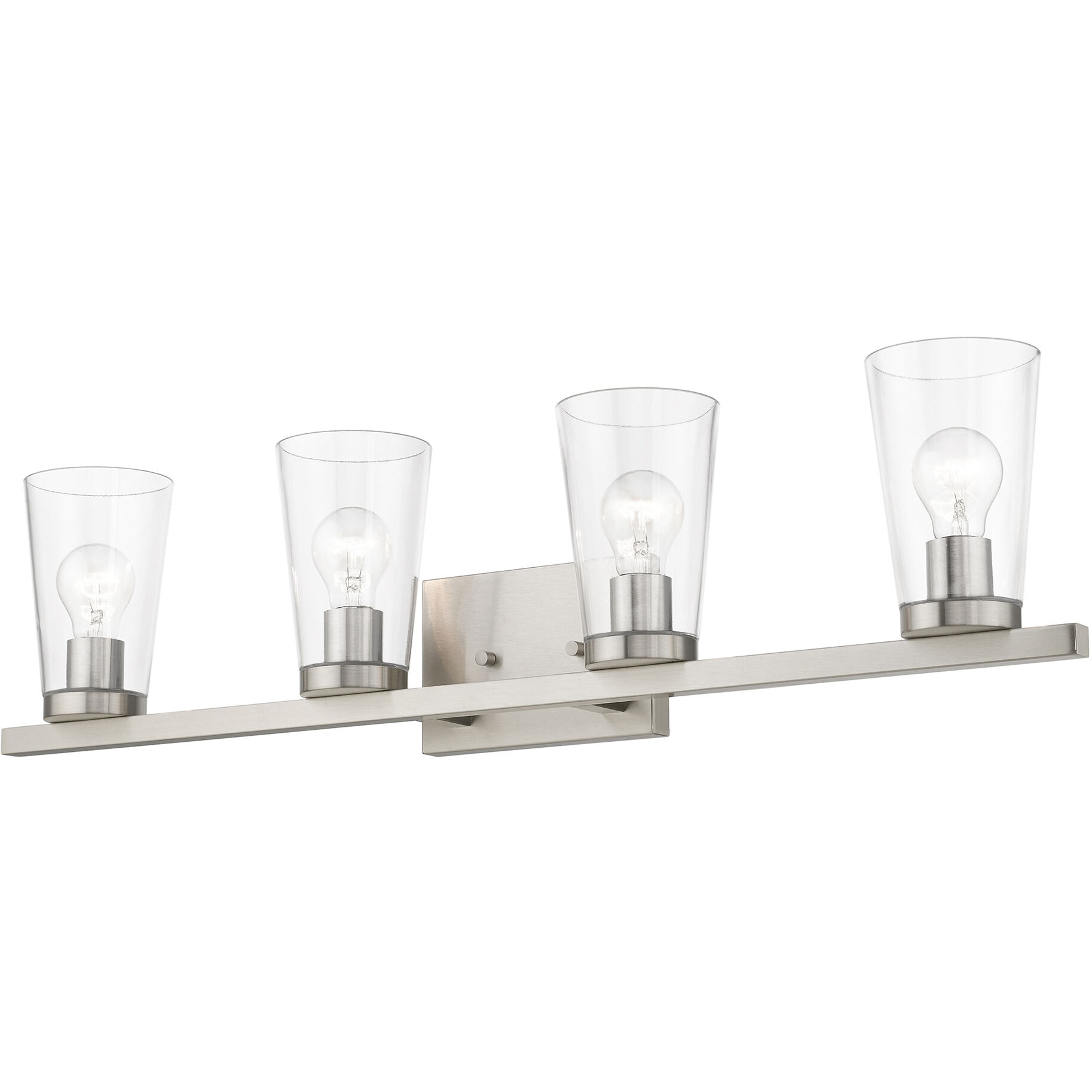 Cityview 4 Light 32 inch Brushed Nickel Vanity Sconce Wall Light, Large