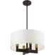 Cresthaven 4 Light 18 inch Bronze with Antique Brass Accents Pendant Chandelier Ceiling Light