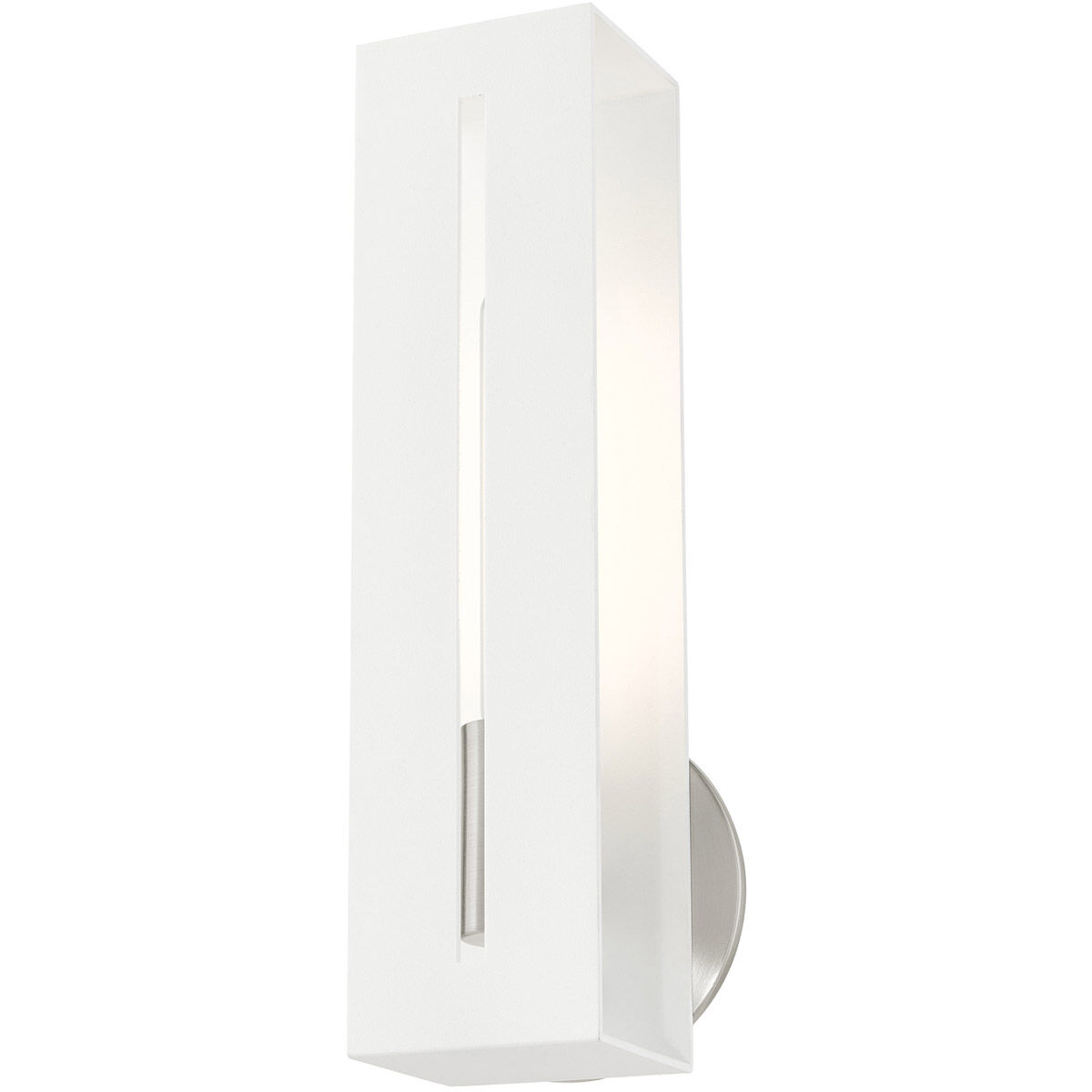 Soma 1 Light 5 inch Textured White with Brushed Nickel Finish Accents ADA ADA Single Sconce Wall Light