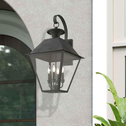 Wentworth 4 Light 28 inch Charcoal Outdoor Extra Wall Lantern, Extra Large