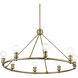 Lansdale 8 Light 34 inch Antique Brass Chandelier Ceiling Light