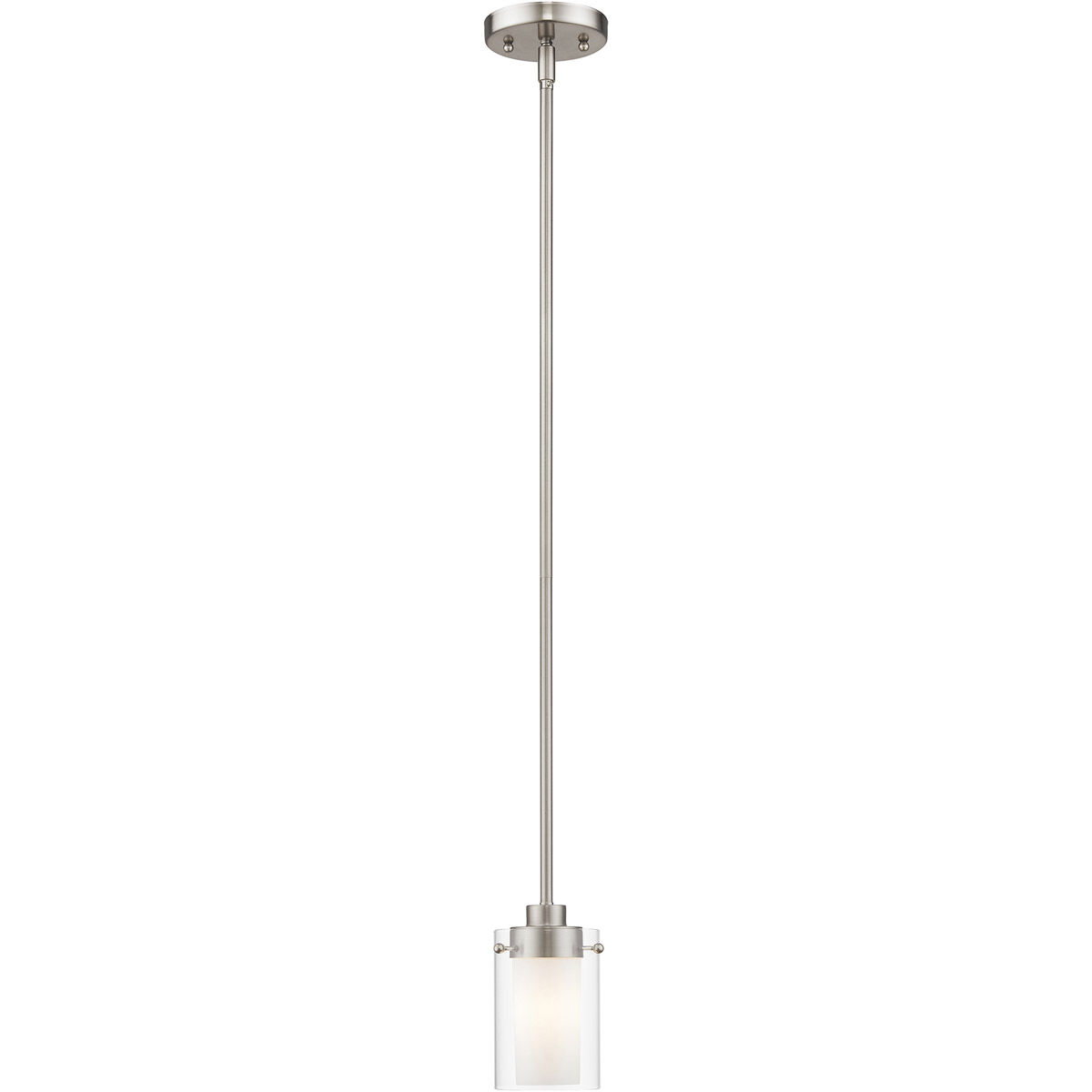 Manhattan 1 Light 5 inch Brushed Nickel Mini Pendant Ceiling Light