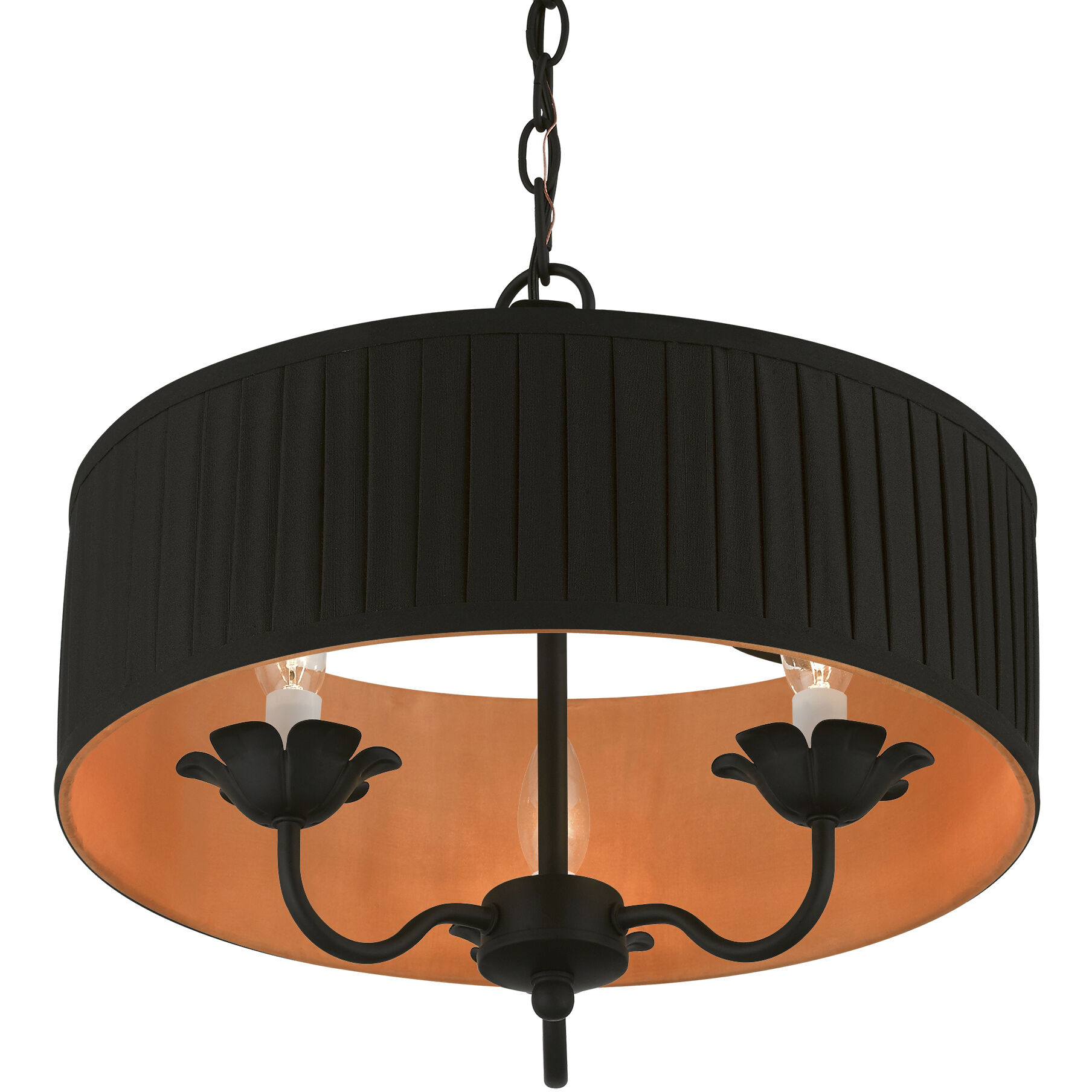 Harrington 3 Light 16 inch Black Pendant Chandelier Ceiling Light