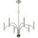 Wisteria 6 Light 26 inch Brushed Nickel Chandelier Ceiling Light