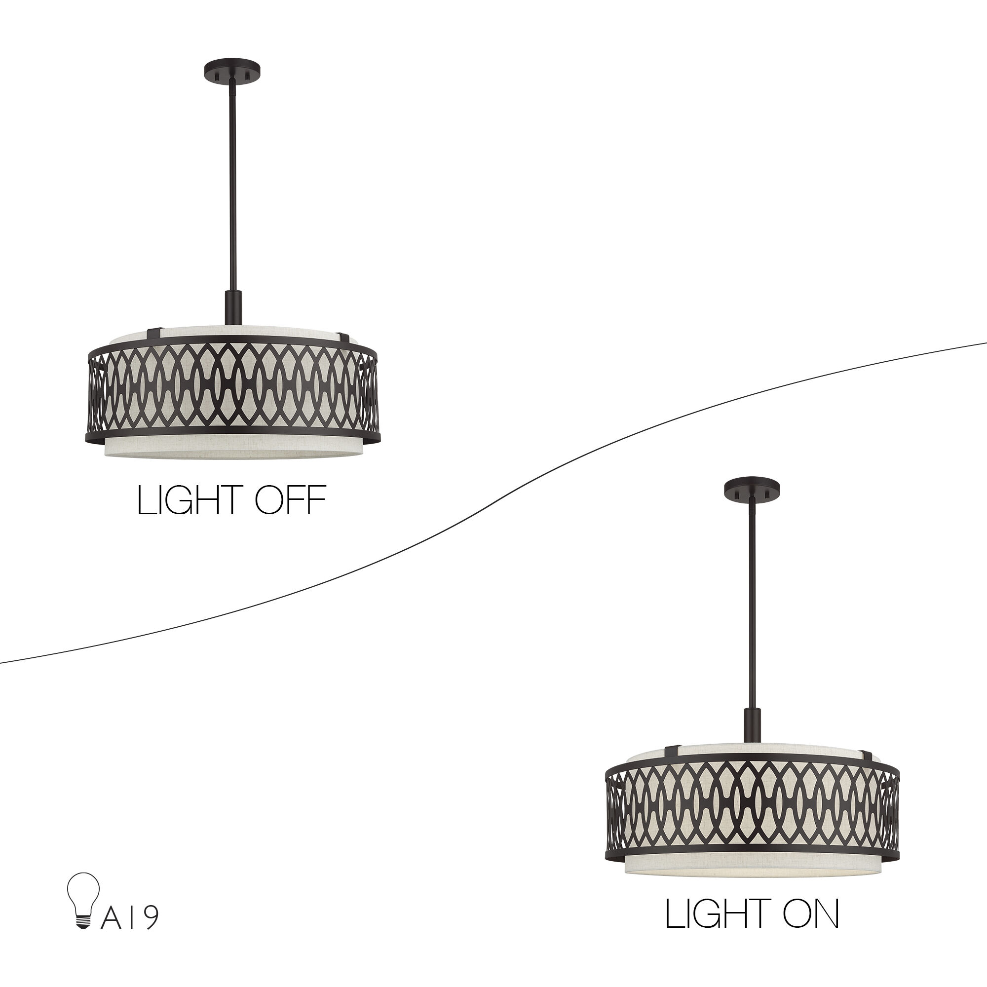 Vistaview 5 Light 24 inch English Bronze Pendant Chandelier Ceiling Light