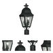 Amwell 2 Light 21 inch Black Outdoor Post Top Lantern