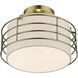 Blanchard 1 Light 12 inch Antique Brass Semi Flush Mount Ceiling Light, Medium