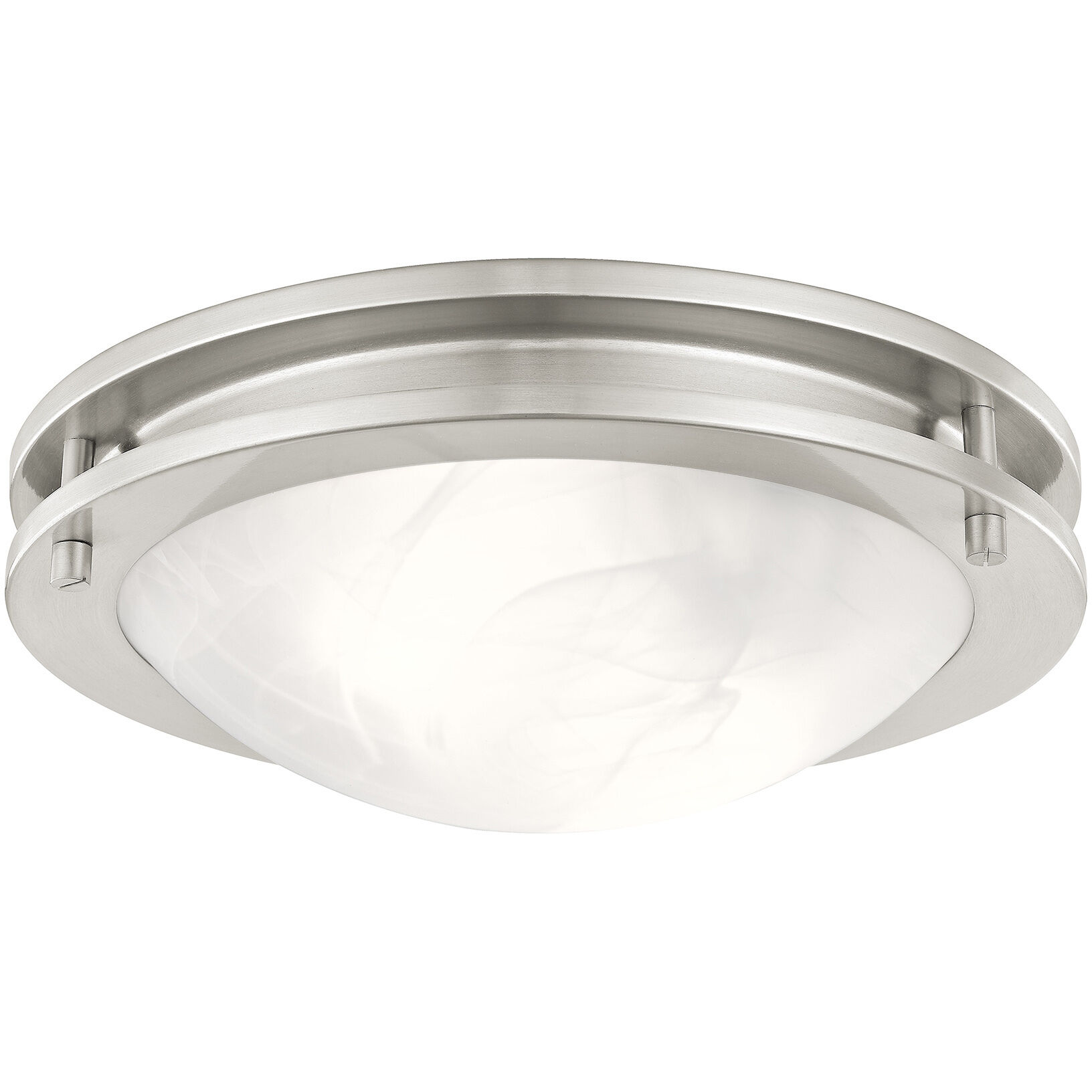 Ariel 2 Light 11 inch Brushed Nickel Flush Mount Ceiling Light