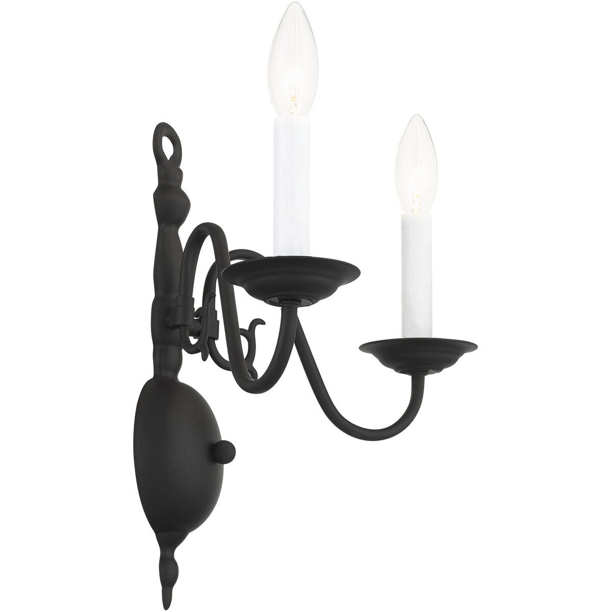 Williamsburg 2 Light 13 inch Black Sconce Wall Light