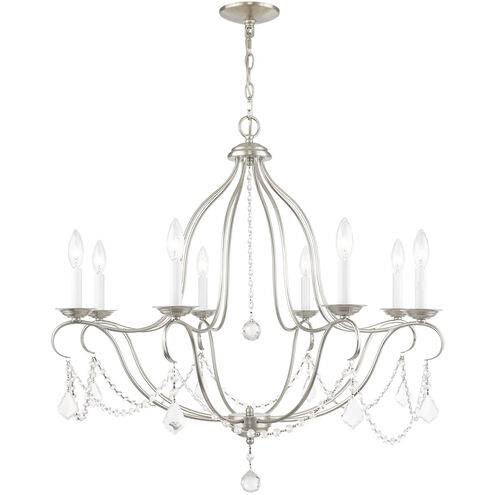 Chesterfield 8 Light 32 inch Brushed Nickel Chandelier Ceiling Light