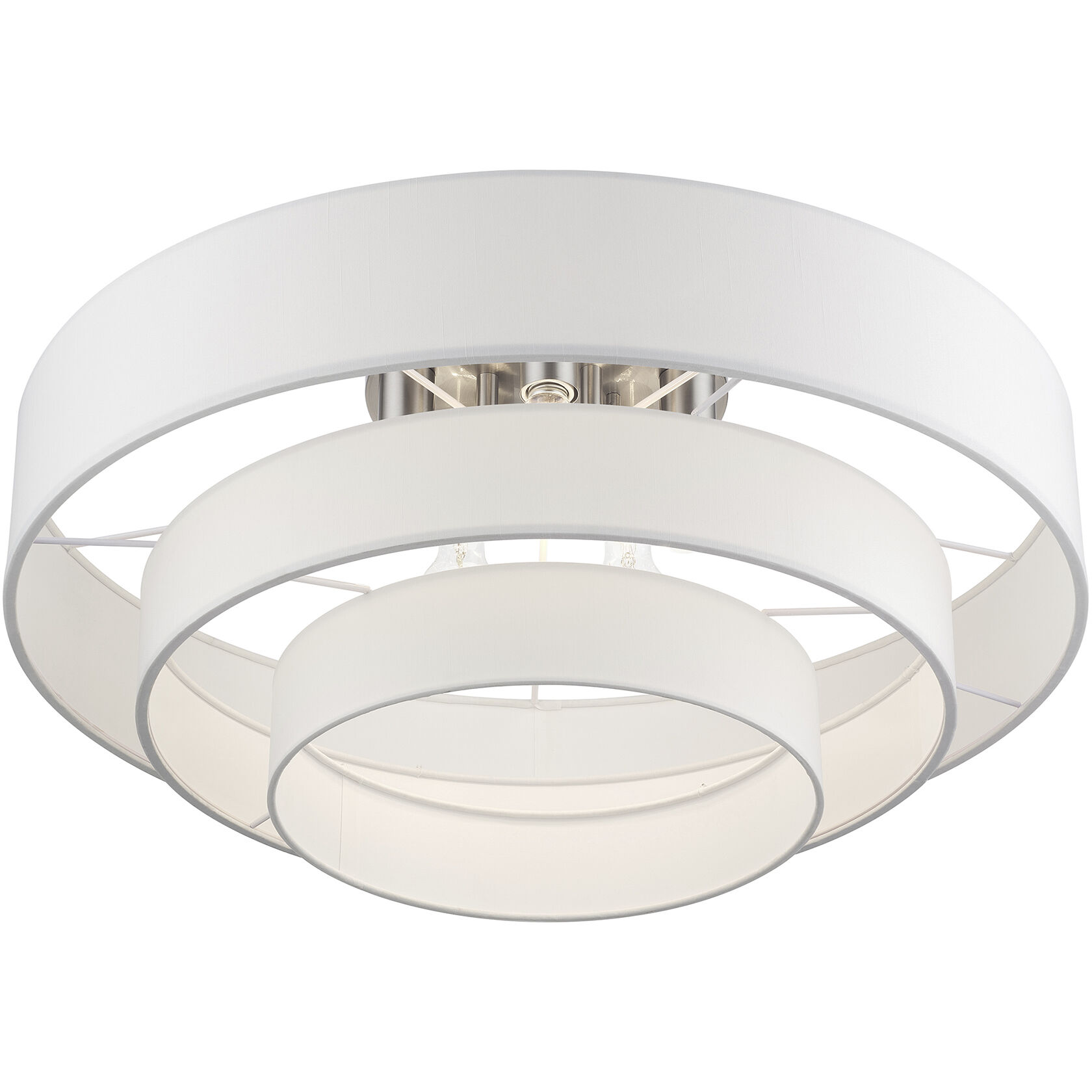 Manorwood 5 Light 28 inch Brushed Nickel Semi-Flush Ceiling Light