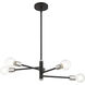 Bannister 5 Light 24 inch Black Chandelier Ceiling Light