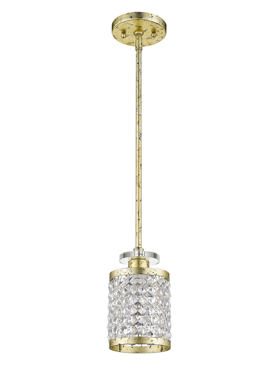 Grammercy 1 Light 5 inch Hand Applied Winter Gold Mini Pendant Ceiling Light