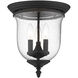 Legacy 3 Light 12 inch Black Flush Mount Ceiling Light
