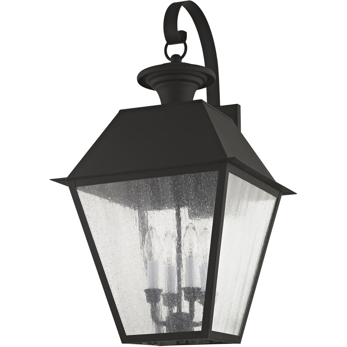 Mansfield 4 Light 28 inch Black Outdoor Wall Lantern