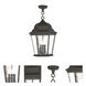 Hamilton 3 Light 12.5 inch Textured Black Outdoor Pendant Lantern