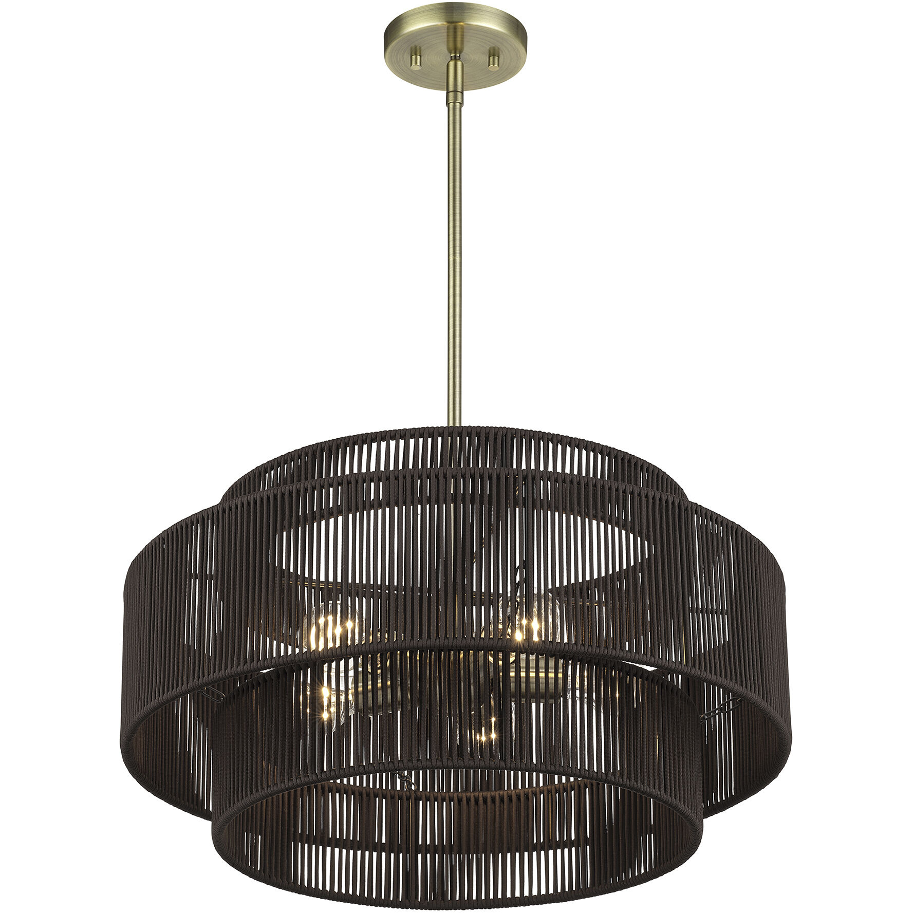 Acordia 5 Light 22 inch Antique Brass Pendant Chandelier Ceiling Light