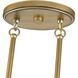 Weavington 3 Light 30 inch Antique Gold Leaf Linear Chandelier Ceiling Light, Medium