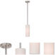 Meridian 1 Light 4.75 inch Brushed Nickel Single Pendant Ceiling Light