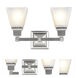 Mission 2 Light 15 inch Brushed Nickel Vanity Sconce Wall Light