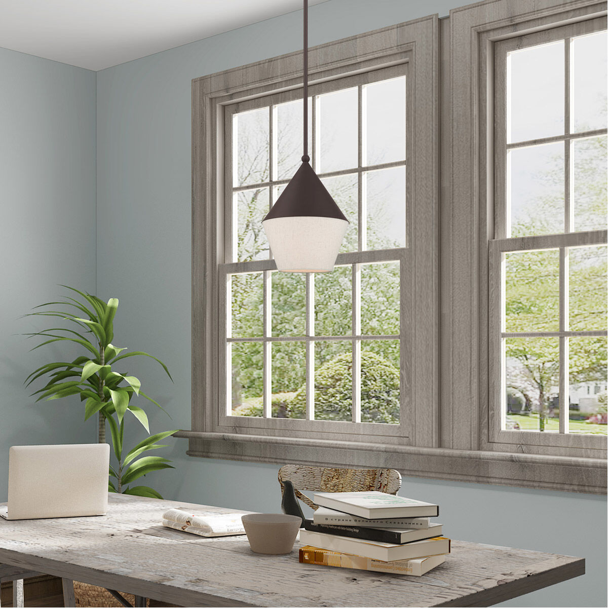 Stockholm 1 Light 10 inch Bronze Mini Pendant Ceiling Light